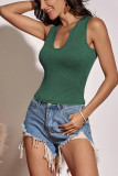 Plain U Neck Jersey Tank Top