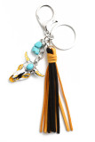 Neon Bull Skull Tassels Keychain MOQ 3pcs