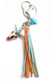 Neon Bull Skull Tassels Keychain MOQ 3pcs