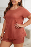 Plus Size Pajamas 2PCS Short Set