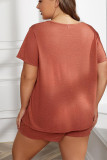 Plus Size Pajamas 2PCS Short Set