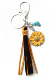 Tassel Sunflower Keychain MOQ 3PCS
