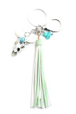 Neon Bull Skull Tassels Keychain MOQ 3pcs