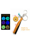 Tassel Sunflower Keychain MOQ 3PCS