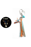 Neon Bull Skull Tassels Keychain MOQ 3pcs