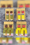 Leopard Pencil Earrings MOQ 5pcs