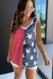 Red American Flag Stars and Stripes Tank Top