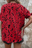 Leopard Print Tie Sleeves Top