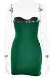 Plain Ruched Tube Strapless Bodycon Dress