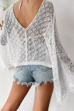 Eyelet Tassle Beach Cover Up Kimono