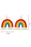 Rainbow Tassle Earrings MOQ 5PCS