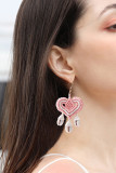 Cords Heart Shells Earrings MOQ 5pcs