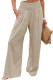 HIgh Waist Linen Wide Leg Pants