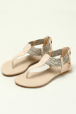 Weave Straps Flat Sandals