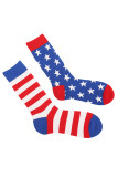 Independence Day America Flag Stripes Socks