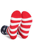Independence Day America Flag Stripes Socks