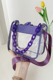 Transparent PVC Rhinestone Chain Crossbody Bag