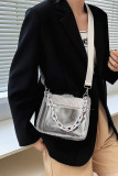 Transparent PVC Rhinestone Chain Crossbody Bag