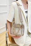 Transparent PVC Rhinestone Chain Crossbody Bag