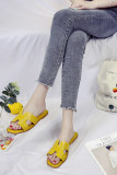 Plain PU Flat Slippers