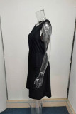 Plain Tank Button Pockets Dress