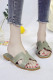 Plain PU Flat Slippers
