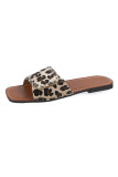 Cow Print Rivet Flat Slippers