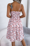 Front Bust Tie Hollow Out Cami Floral Dress