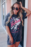 Black Western Yeehaw Graphic Print Short Sleeve T Shirt