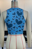 Sleeveless Printing Crop Top