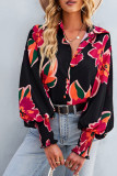 Lantern Sleeves Button UP Print SHirt