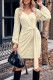 Cable Knit Twist Split Dress