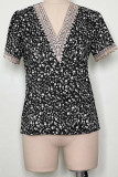 V Neck Flower Print Top