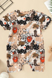 Western Star Print Baby Romper