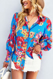 Lantern Sleeves Button UP Print SHirt