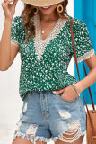 V Neck Flower Print Top