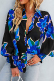 Lantern Sleeves Button UP Print SHirt