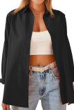 Button Up Plain Long Sleeves Shirt