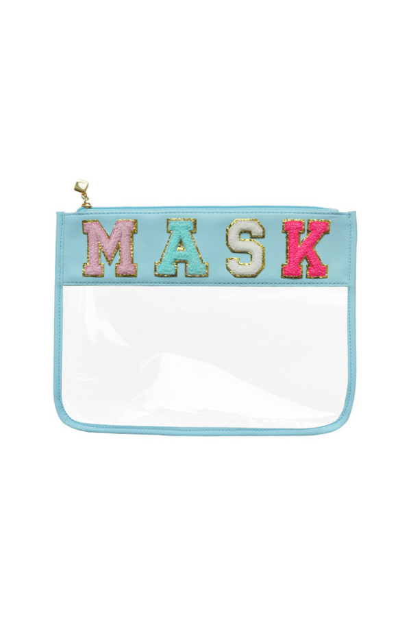 Lettering Patchwork Clear Cosmetic Bag MOQ 3pcs