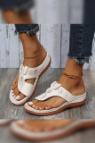 Leopard Hollowed Wedge Sandals