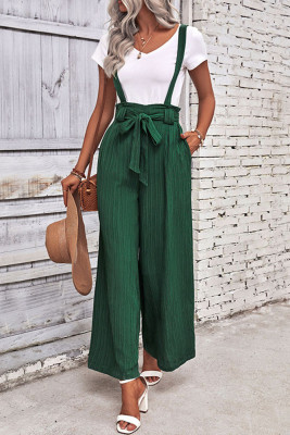Green Adjustable Overall Pants