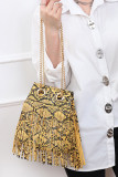 Snakeskin Tassle Chain Bag