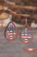 Independence Day America Flag Cactus Earrings