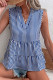 Stripes Splicing V Neck Sleeveless Top