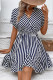 Zebra Stripes Splicing Mini Dress