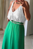 Plain Sequin V Neck Cami Tank Top
