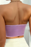 Plain Silky Tube Top With Fishbone