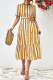 Geometric Striped Maxi Dress With Sash