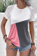 Color Block Lace Sleeves Top