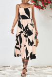Printed Spaghetti Strap Tiered Maxi Dress
